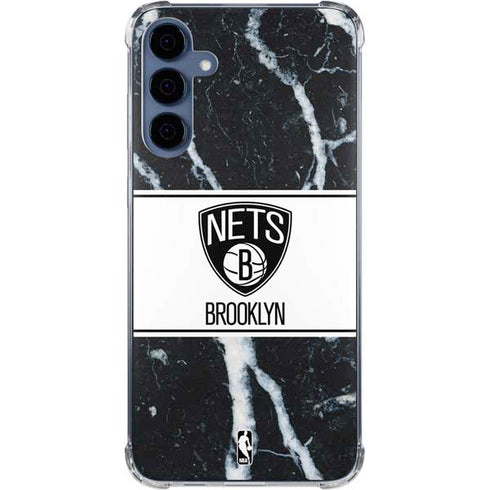 NBA Brooklyn Nets Marble Galaxy A35 5G Clear Case